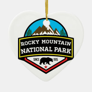 ROCKY MOUNTAIN NATIONAL PARK COLORADO MOUNTAINS CERAMIC ORNAMENT