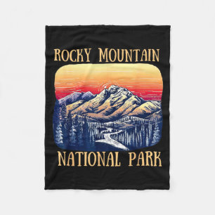 Rocky mountain national park colorado nature hikin fleece blanket
