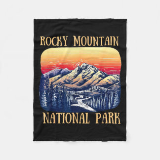 Rocky mountain national park colorado nature hikin fleece blanket