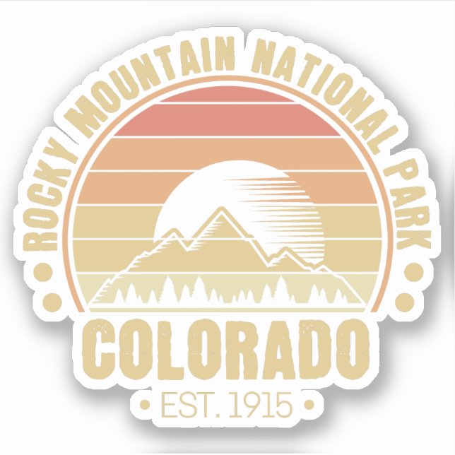 Rocky Mountain National Park Colorado Retro (Front)