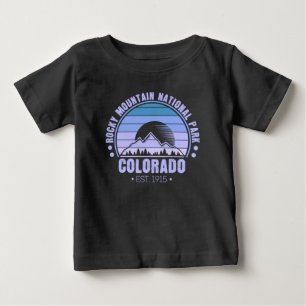 Rocky Mountain National Park Colorado Retro Baby T-Shirt