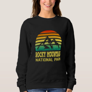 Rocky Mountain National Park Colorado Retro Sunset Sweatshirt