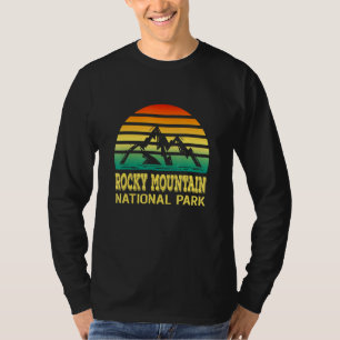 Rocky Mountain National Park Colorado Retro Sunset T-Shirt