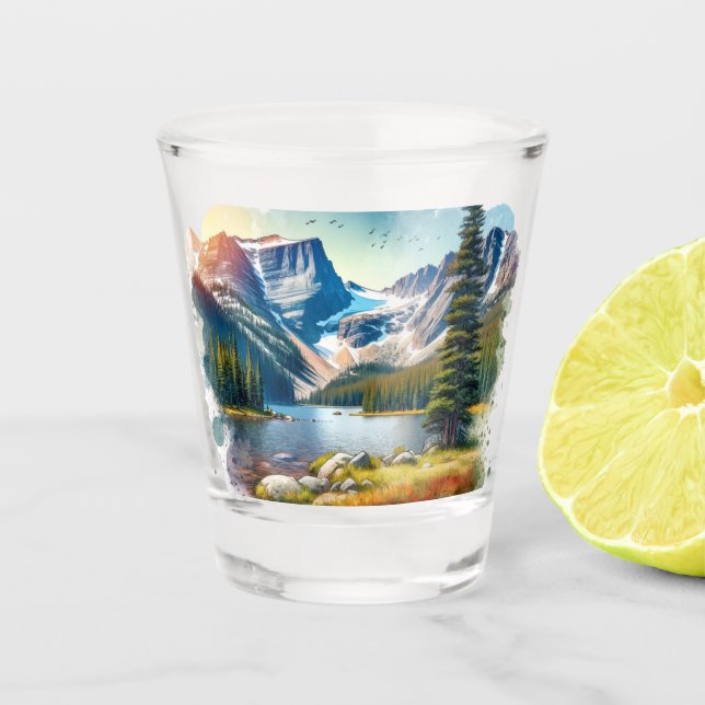 Rocky Mountain National Park Colorado Shot Glass (Front)