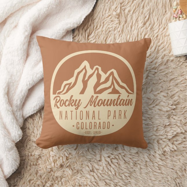 Rocky Mountain National Park Colorado Throw Pillow (Blanket)