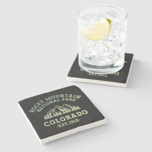 Rocky Mountain National Park Colorado USA Gradient Stone Coaster