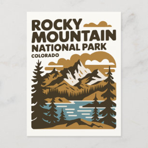 Rocky Mountain National Park Colorado Vintage Art Postcard