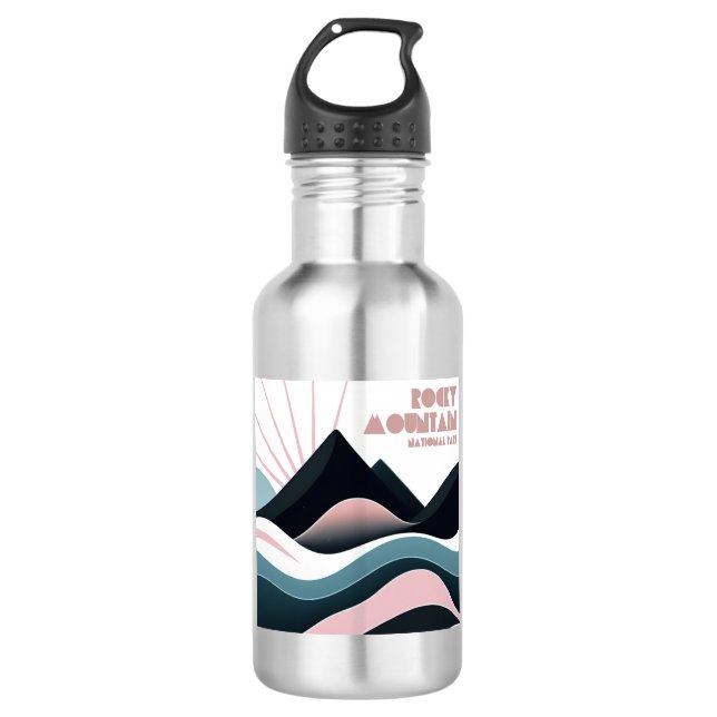 Rocky Mountain National Park Coloured Hills 532 Ml Water Bottle (Front)