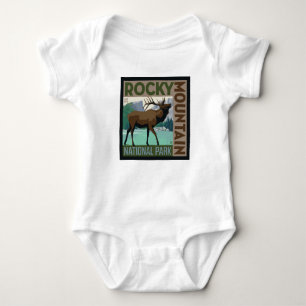 Rocky Mountain National Park   Elk Baby Bodysuit