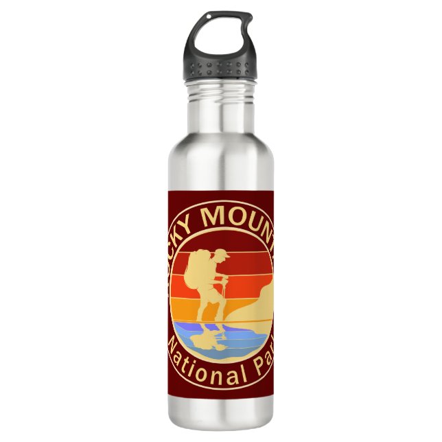 Rocky Mountain National Park Hiking 710 Ml Water Bottle (Front)