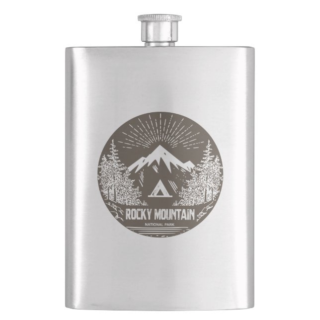 Rocky Mountain National Park Hip Flask (Front)