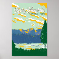 Rocky Mountain National Park Illustration Travel