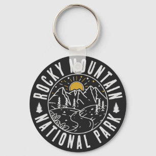 Rocky Mountain National Park Minimalist Souvenirs Keychain