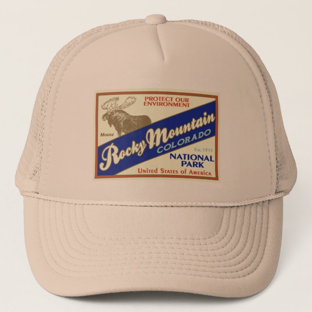 Rocky Mountain National Park  (Moose) Trucker Hat (Front)