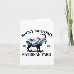 Rocky Mountain National Park Mountain Goat Camping Card