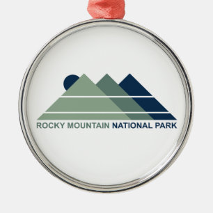 Rocky Mountain National Park Mountain Sun Metal Ornament