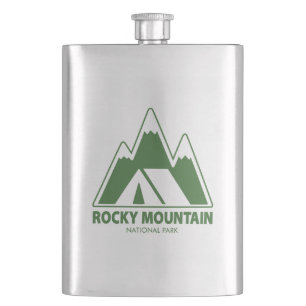 Rocky Mountain National Park Mountains Camping Hip Flask