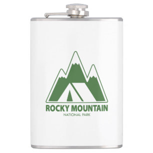 Rocky Mountain National Park Mountains Camping Hip Flask
