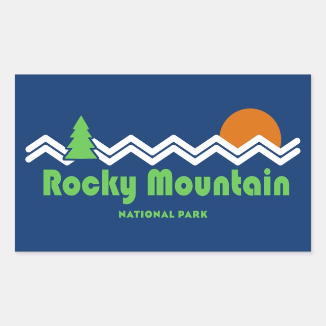Rocky Mountain National Park Retro Sticker (Front)