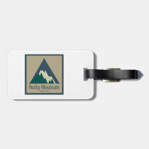Rocky Mountain National Park Rustic Luggage Tag