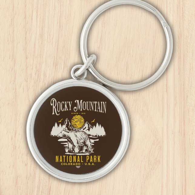 Rocky Mountain National Park Vintage landscape Keychain (Creator Uploaded)