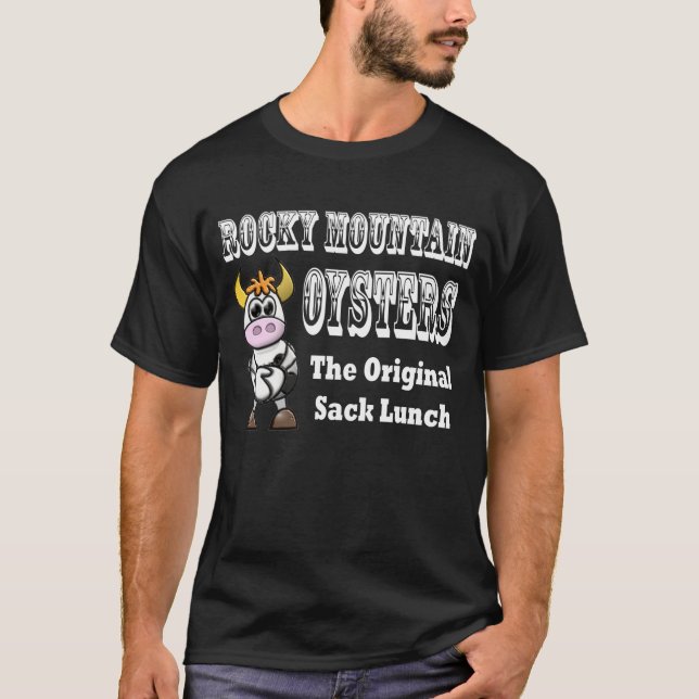 Rocky Mountain Oysters Humourous Men's T Shirt (Front)