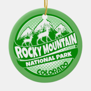 Rocky Mountain Park Colorado ornement vert
