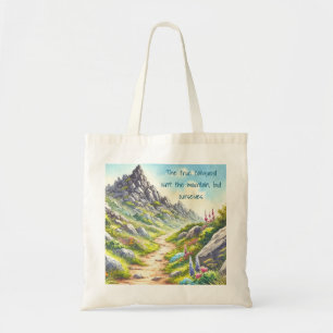 Rocky Mountain Path & Quote Tote Bag