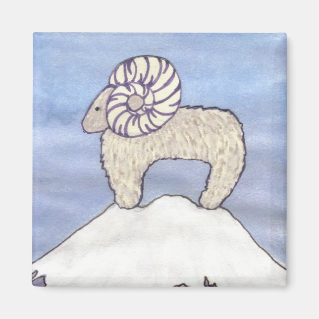 Rocky Mountain Ram Magnet (Front)