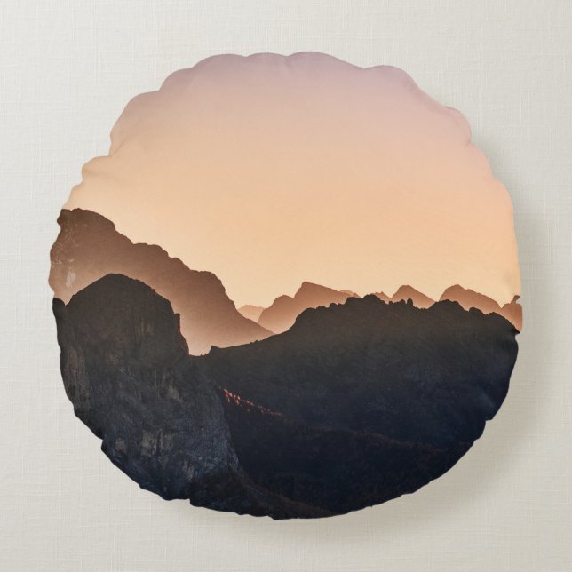 ROCKY MOUNTAIN ROUND PILLOW (Front)