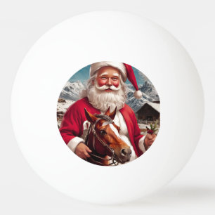 Rocky Mountain Santa and His Horse Ping Pong Ball