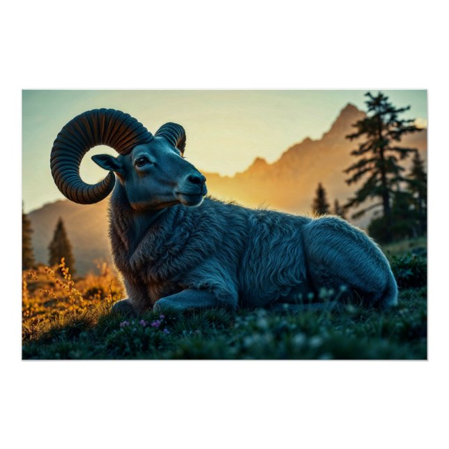 Rocky Mountain Sheep Poster (Front)