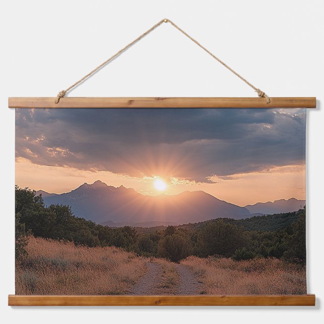 Rocky Mountain Sunrise  Hanging Tapestry (Front)