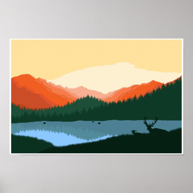 Rocky Mountain Sunrise Poster (Front)