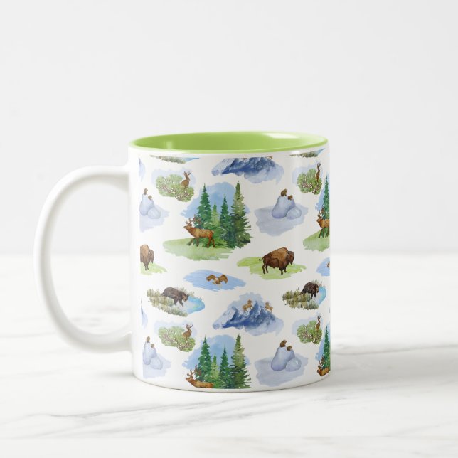 Rocky Mountain Toile Mug  (Left)