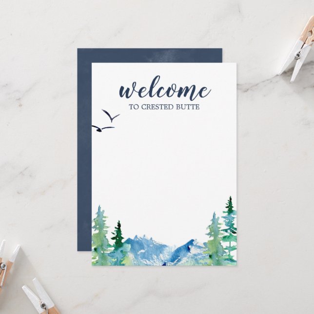 Rocky Mountain Vacation Rental Welcome Letter (Front/Back In Situ)