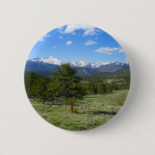 Rocky Mountain View Scenic Landscape 2 Inch Round Button