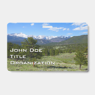 Rocky Mountain View Scenic Landscape Badge