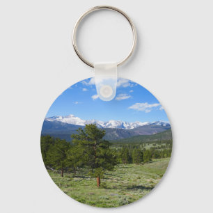 Rocky Mountain View Scenic Landscape Keychain