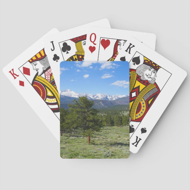 Rocky Mountain View Scenic Landscape Playing Cards (Back)