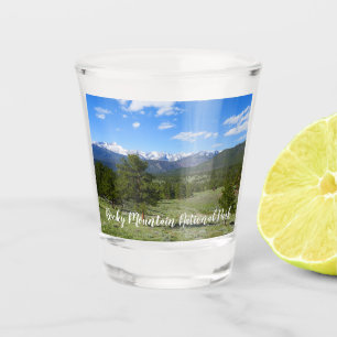 Rocky Mountain View Scenic Landscape Shot Glass