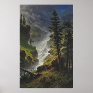 Rocky Mountain Waterfall – Bierstadt Print