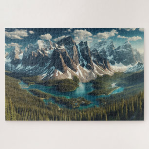 Rocky Mountains - Breathtaking Scenic Landscape Jigsaw Puzzle
