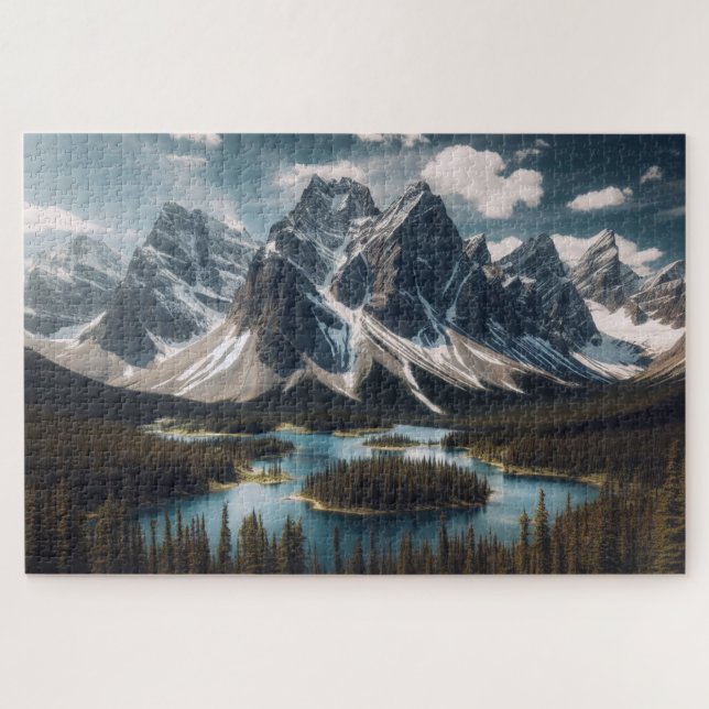 Rocky Mountains - Breathtaking Scenic Landscape Jigsaw Puzzle (Horizontal)