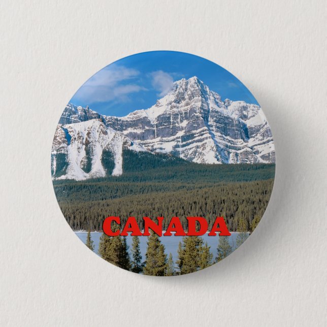 Rocky Mountains Canada 2 Inch Round Button (Front)