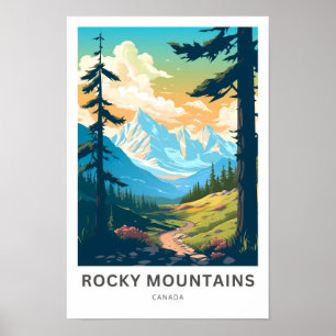 Rocky Mountains Canada Travel Print