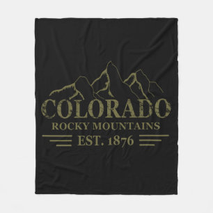 Rocky Mountains Colorado  Fleece Blanket