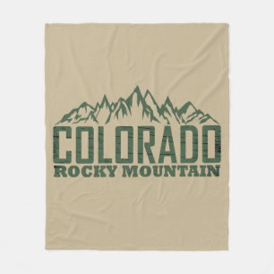 rocky Mountains Colorado Fleece Blanket