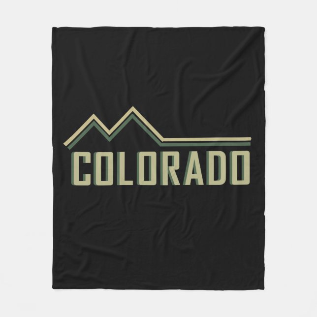 Rocky Mountains Colorado Fleece Blanket (Front)