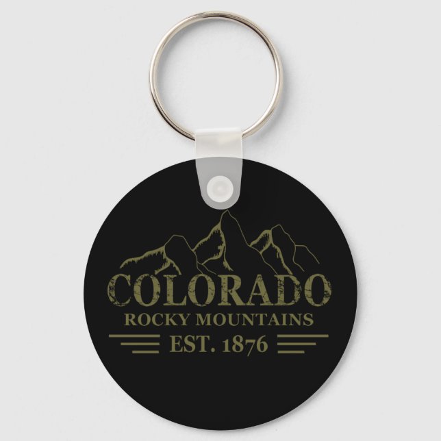 Rocky Mountains Colorado  Keychain (Front)